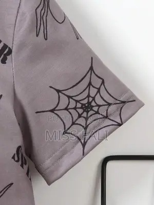 2pcs Spider Print Shirt and Shorts. 7years