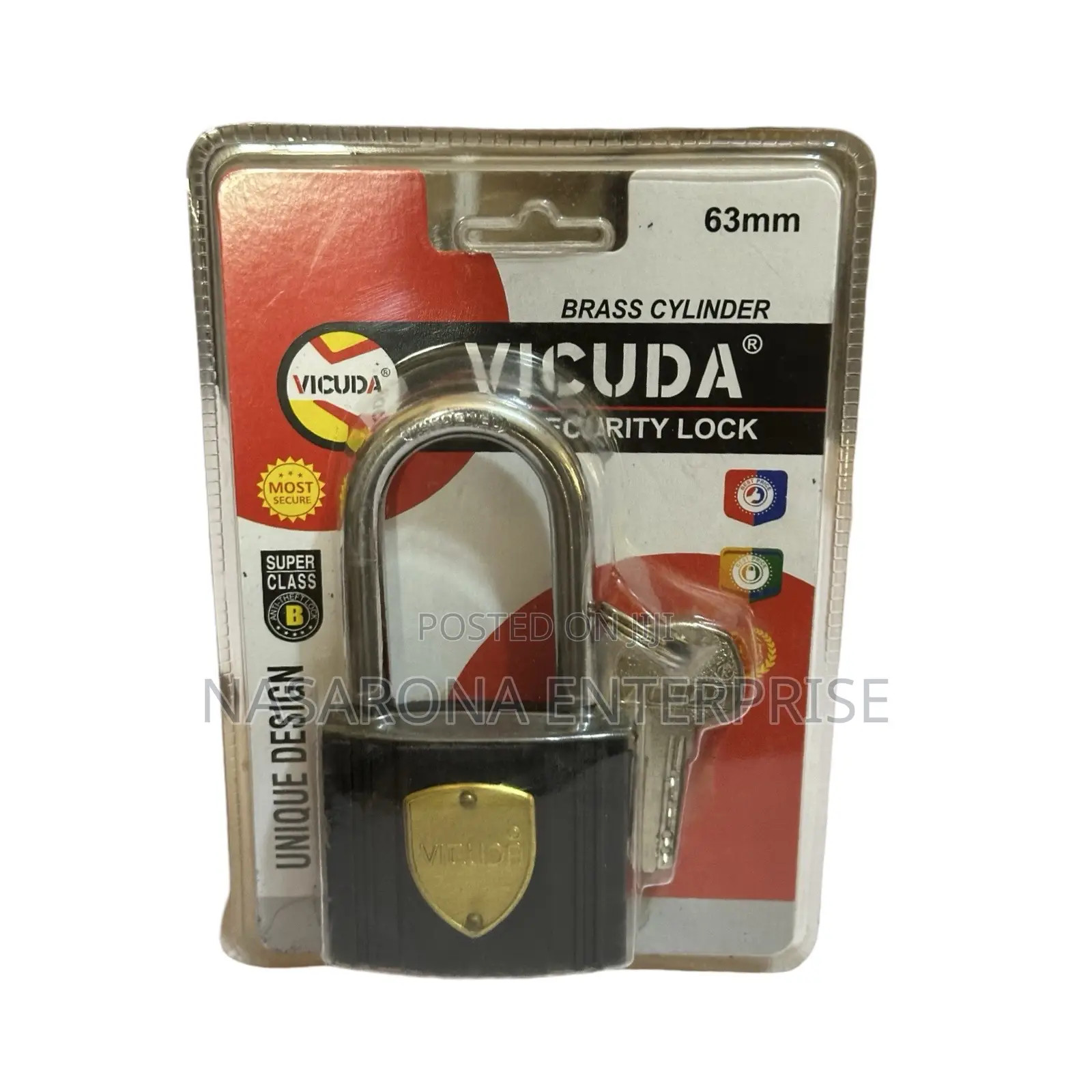 Vicuda Top Security Padlock (63mm) Long. 6pcs