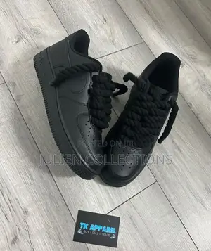 Nike Air Force Big Laces All Black