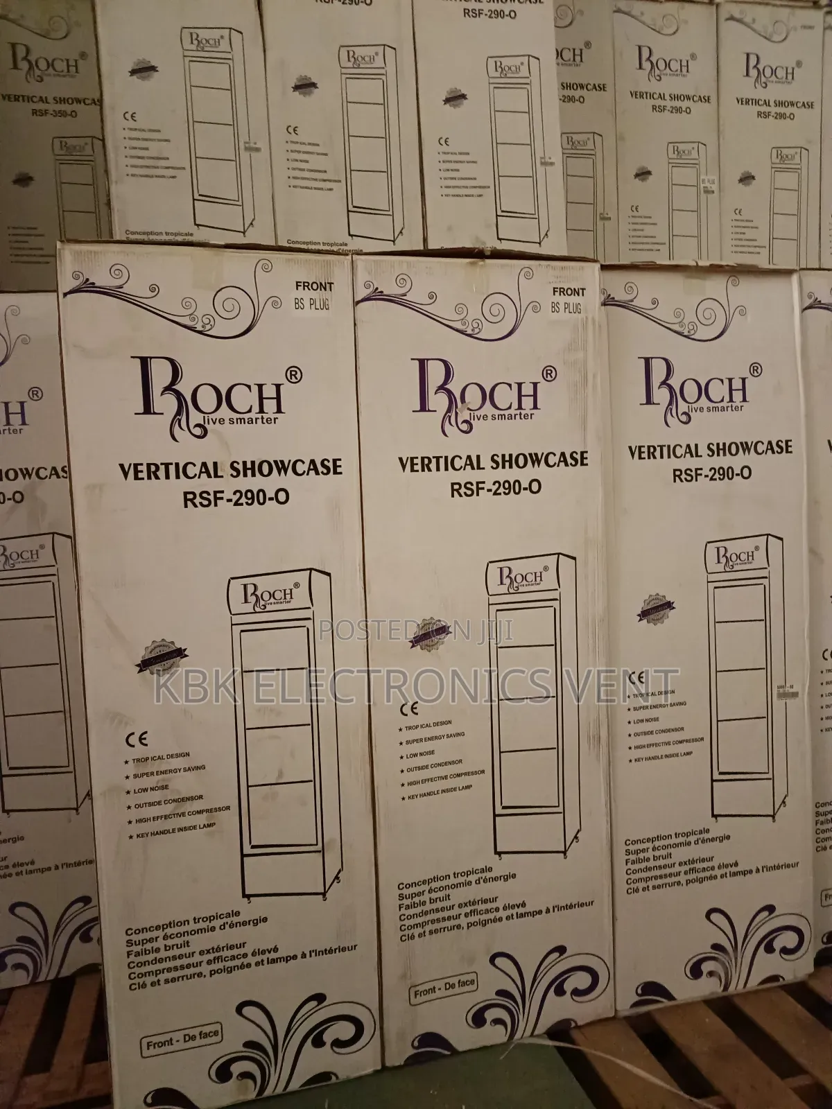 Roch 290ltr One Door Showcase Refrigerator