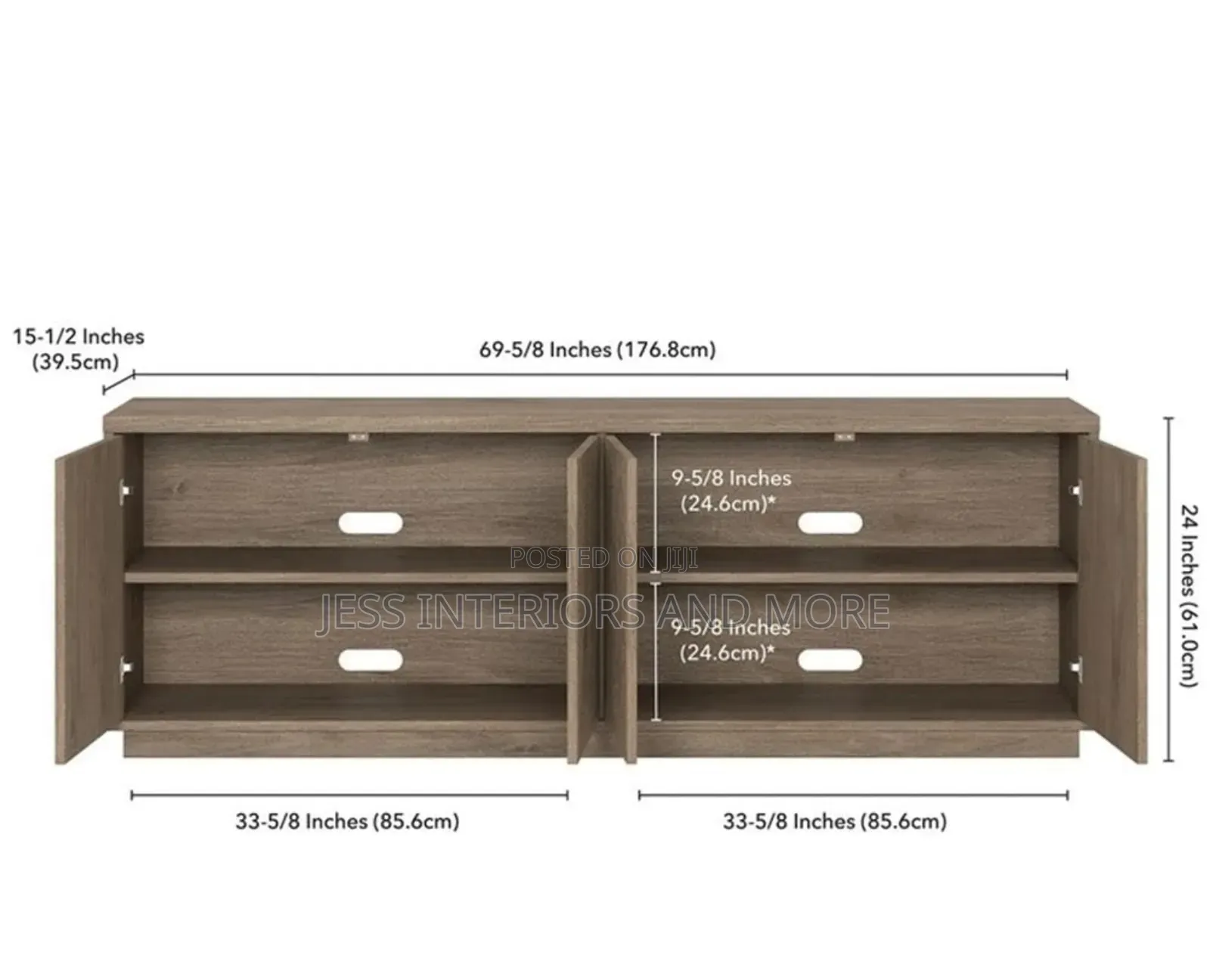 TV Stand (Antique Grey Oak)