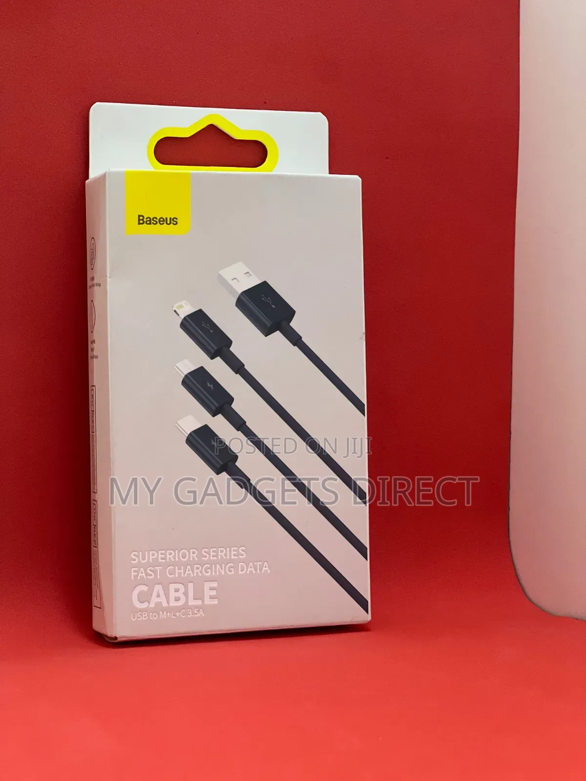 Baseus Glossy Scratch-Resistant USB to M +L+C Cable for Sale