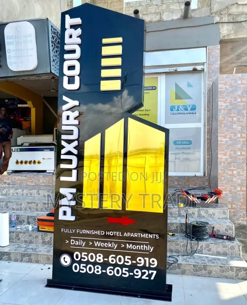 3D Front and Back Signage With Light
