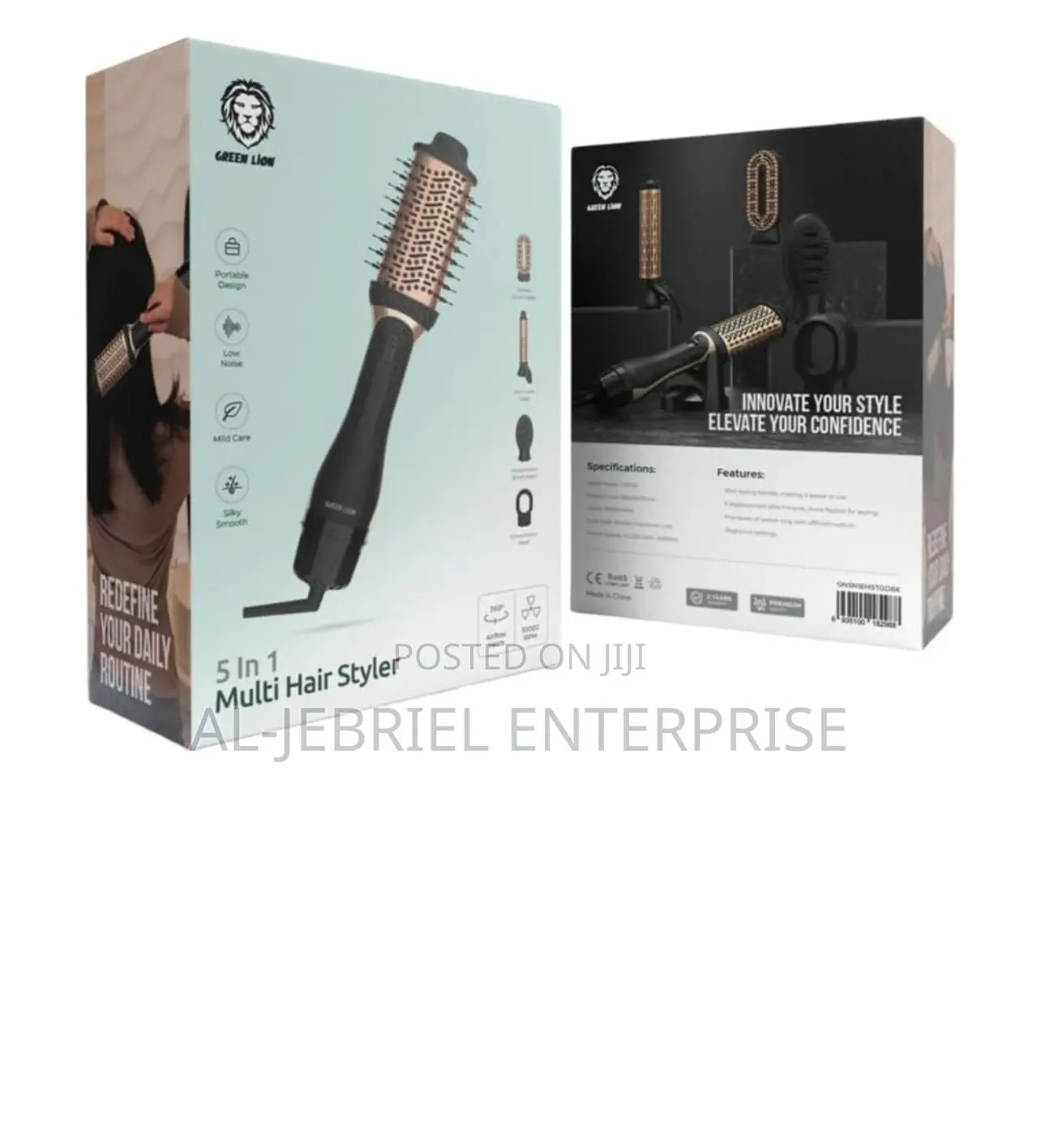 Green Lion 5 in 1 Multi Hair Styler Gold Black