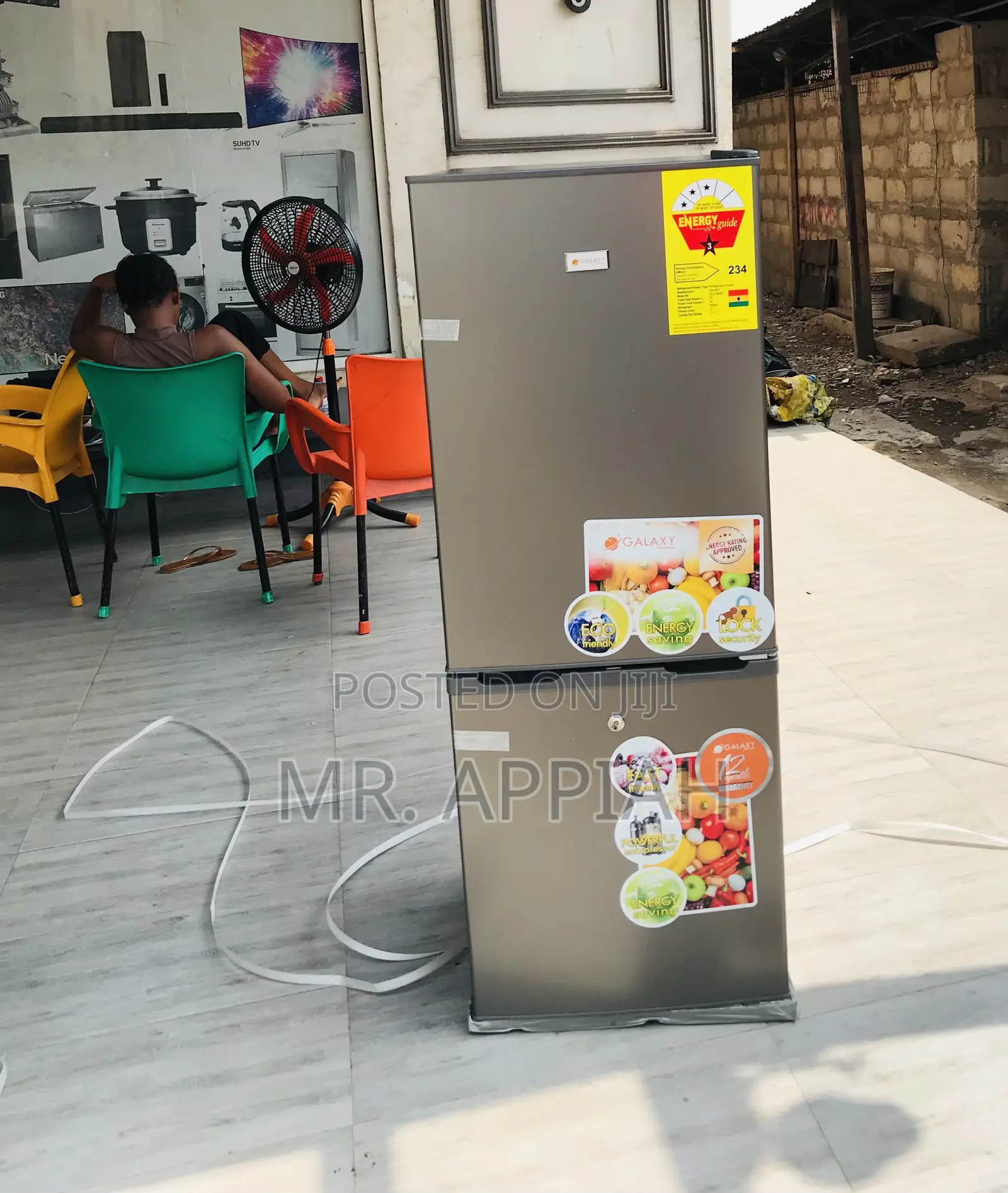 Unique Galaxy GLX-200TM Double Door Electric Fridge(108L).