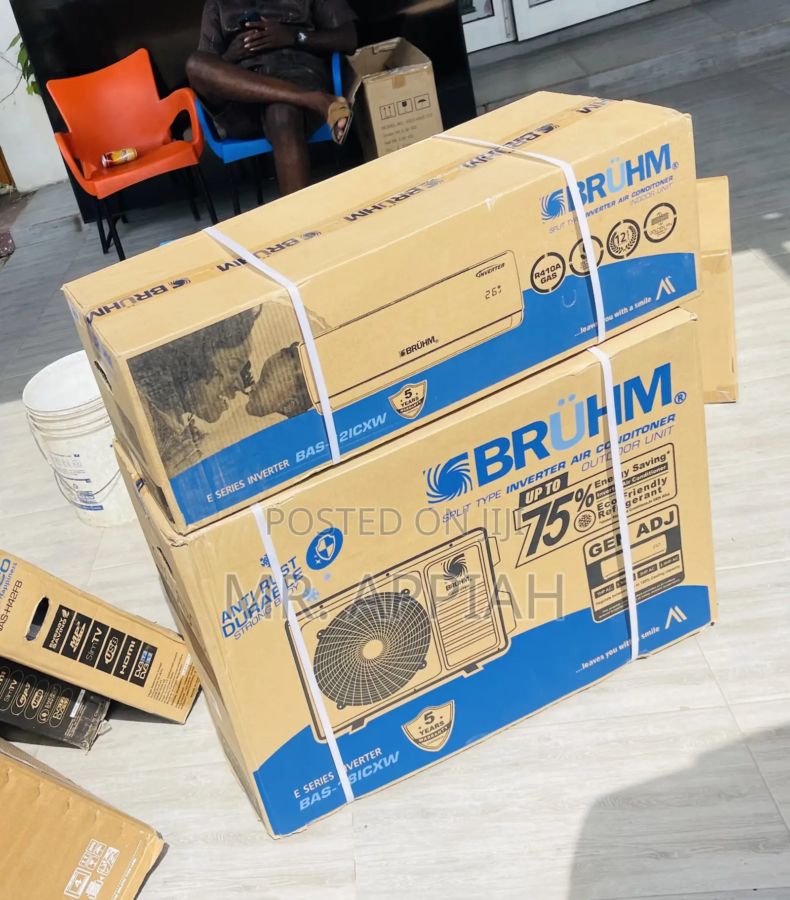 Efficient Bruhm 1.5hp Inverter Air Conditioner(White).