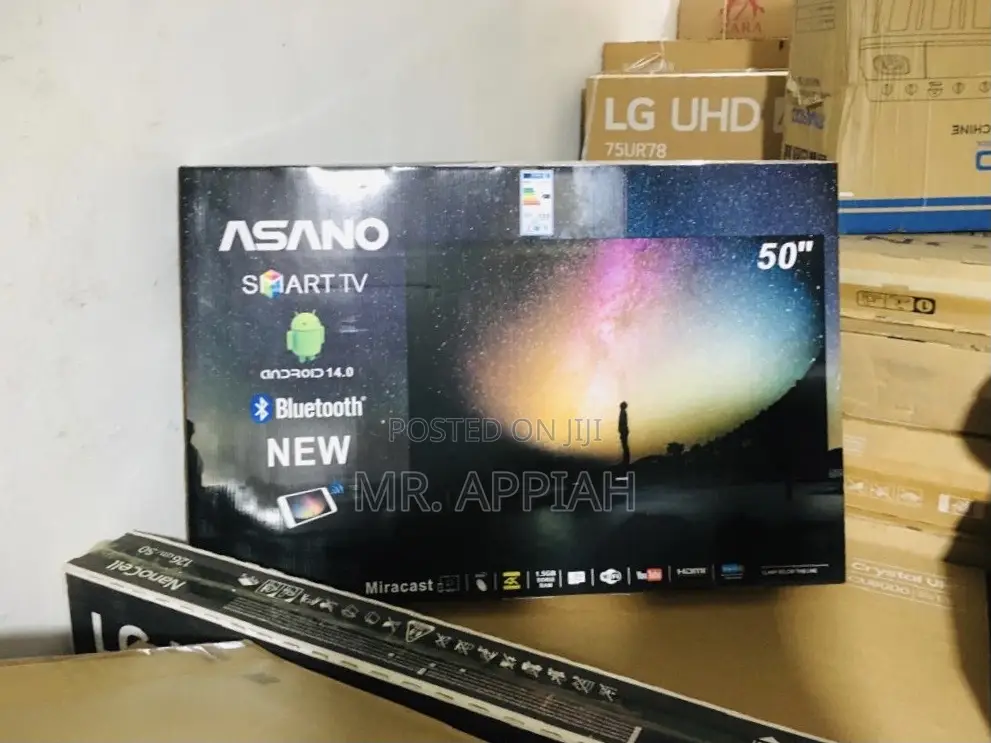 New Asano 50 Inch Uhd Smart Bluetooth Television.