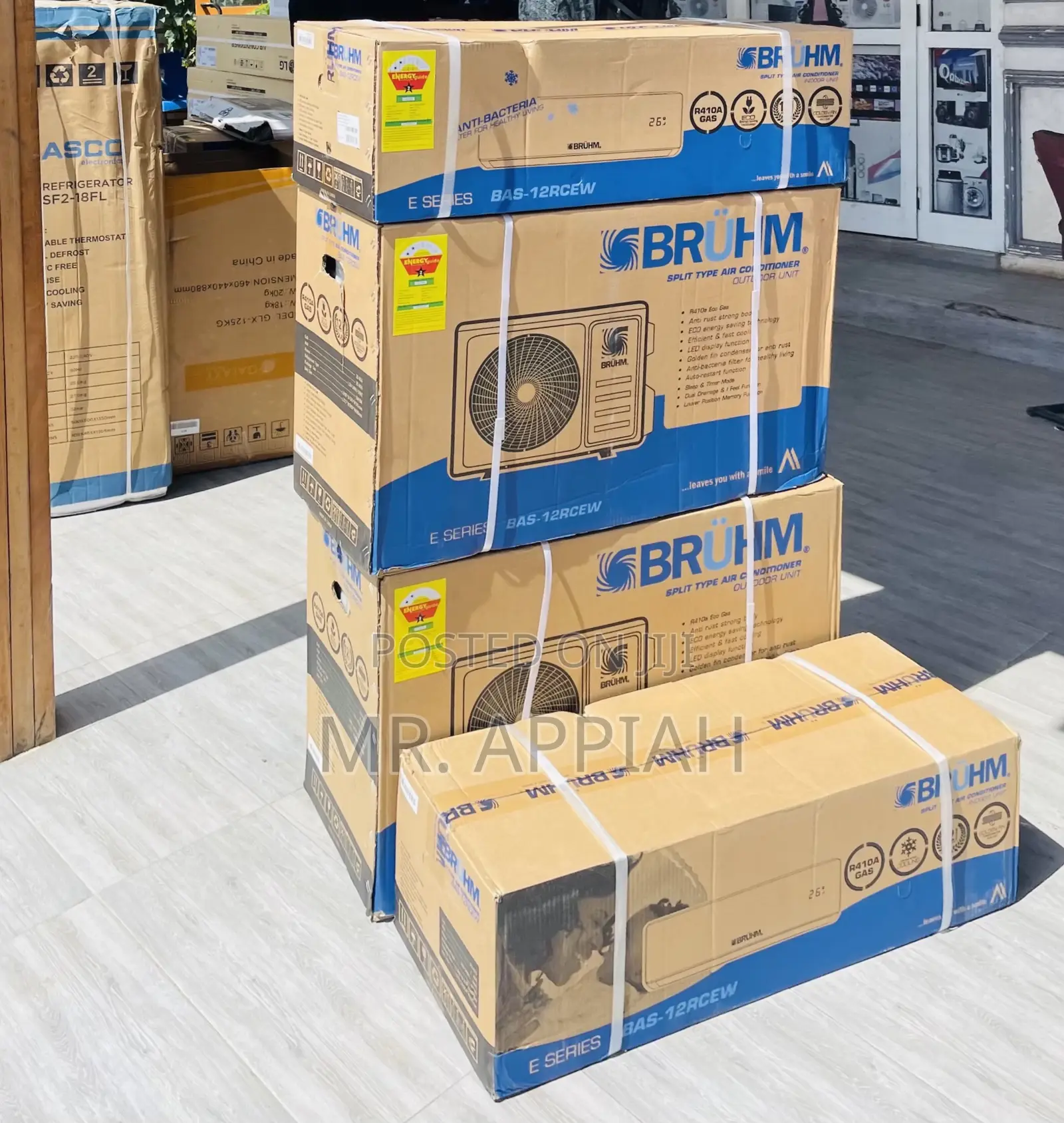 Efficient Bruhm 1.5hp Non Inverter Air Conditioner.