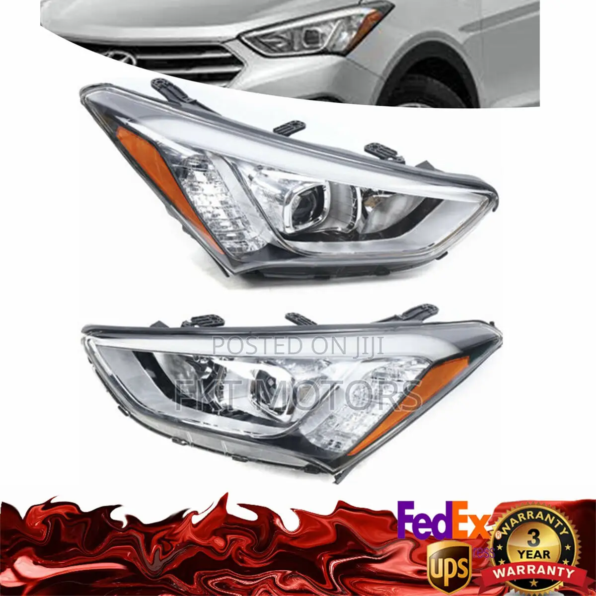 Hyundai Santa Fe Headlight Led 2012,2013,2014,2015,2016,2017