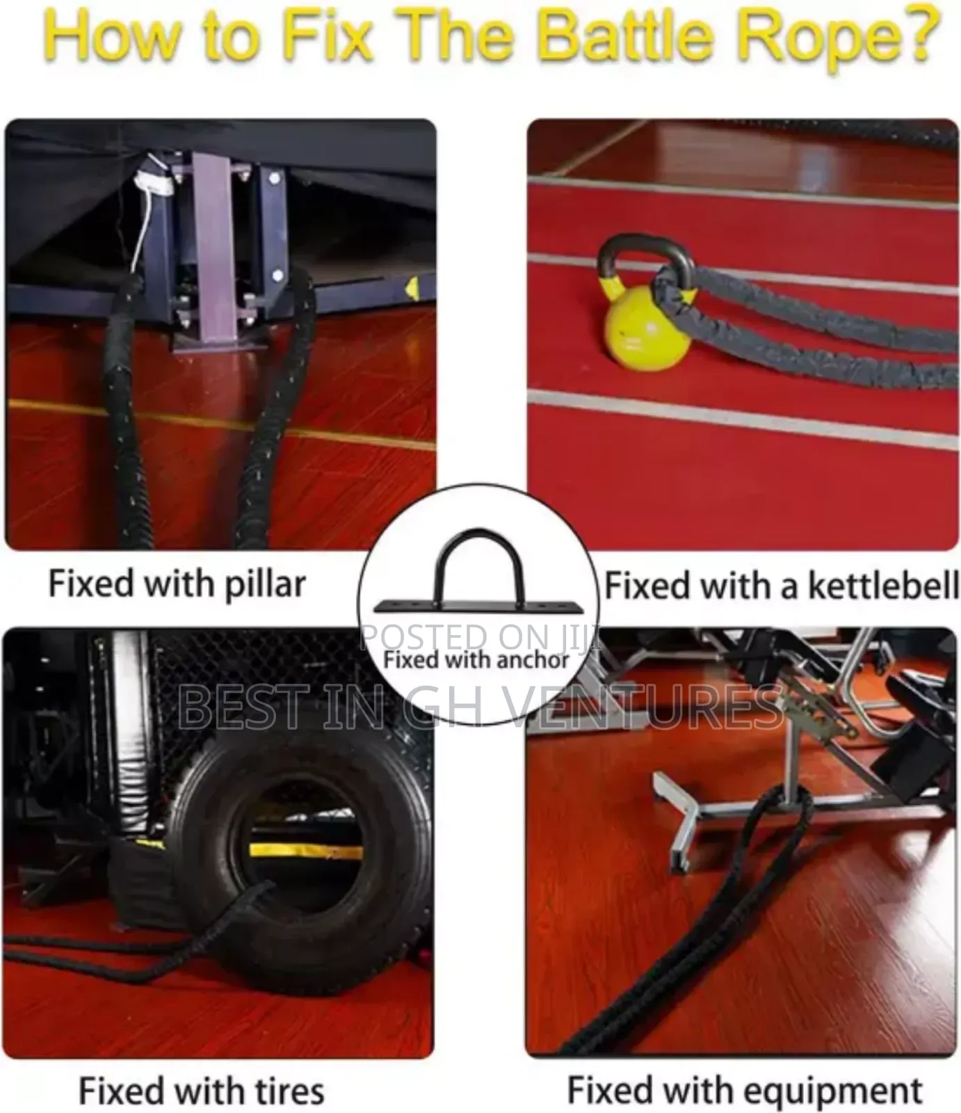 55mm 15m(50ft) Battle Rope/Tag of War Rope