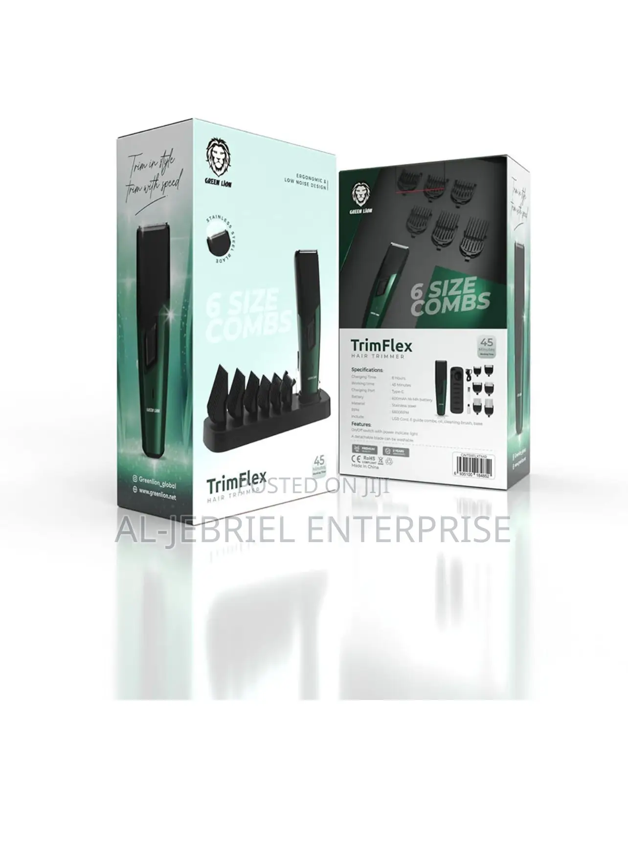 Green Lion Trim Flex Rechargeable Trimmer – Green Black