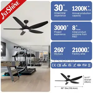 LED Ceiling Fan Black
