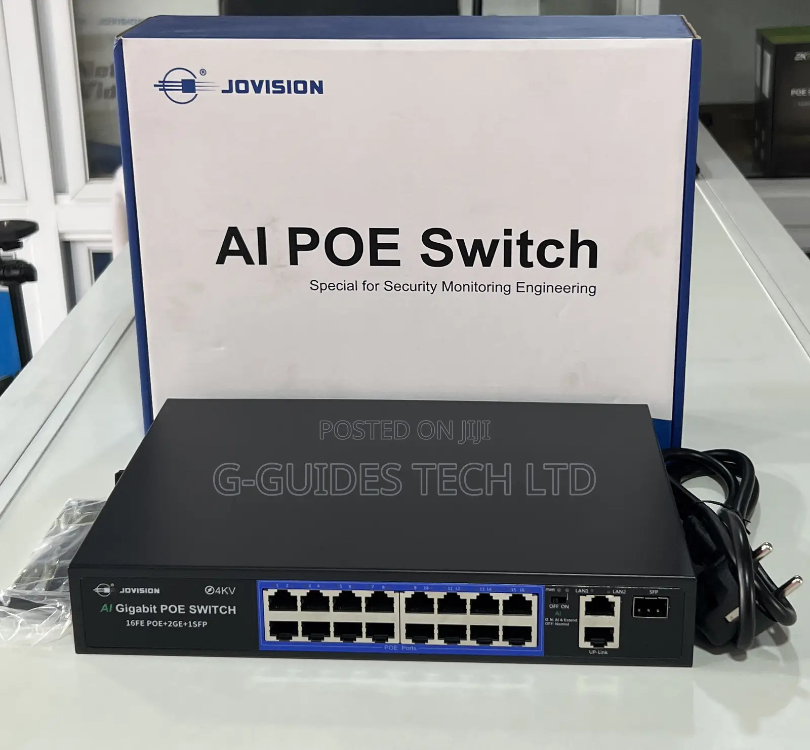 Jovision 16-Port Ai Gigabit Poe Switch (16fe Poe+2G+1sfp)