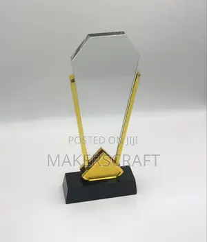 Crystal Award Plaques, Wooden Base Plaques