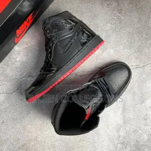 Jordan Retro 1 Mirror Black and Red