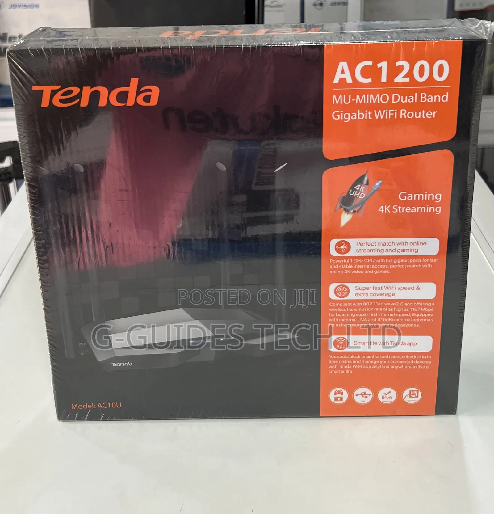 Tenda AC1200 MU-MIMO Dual Band Gigabit Wifi Router (AC10U)