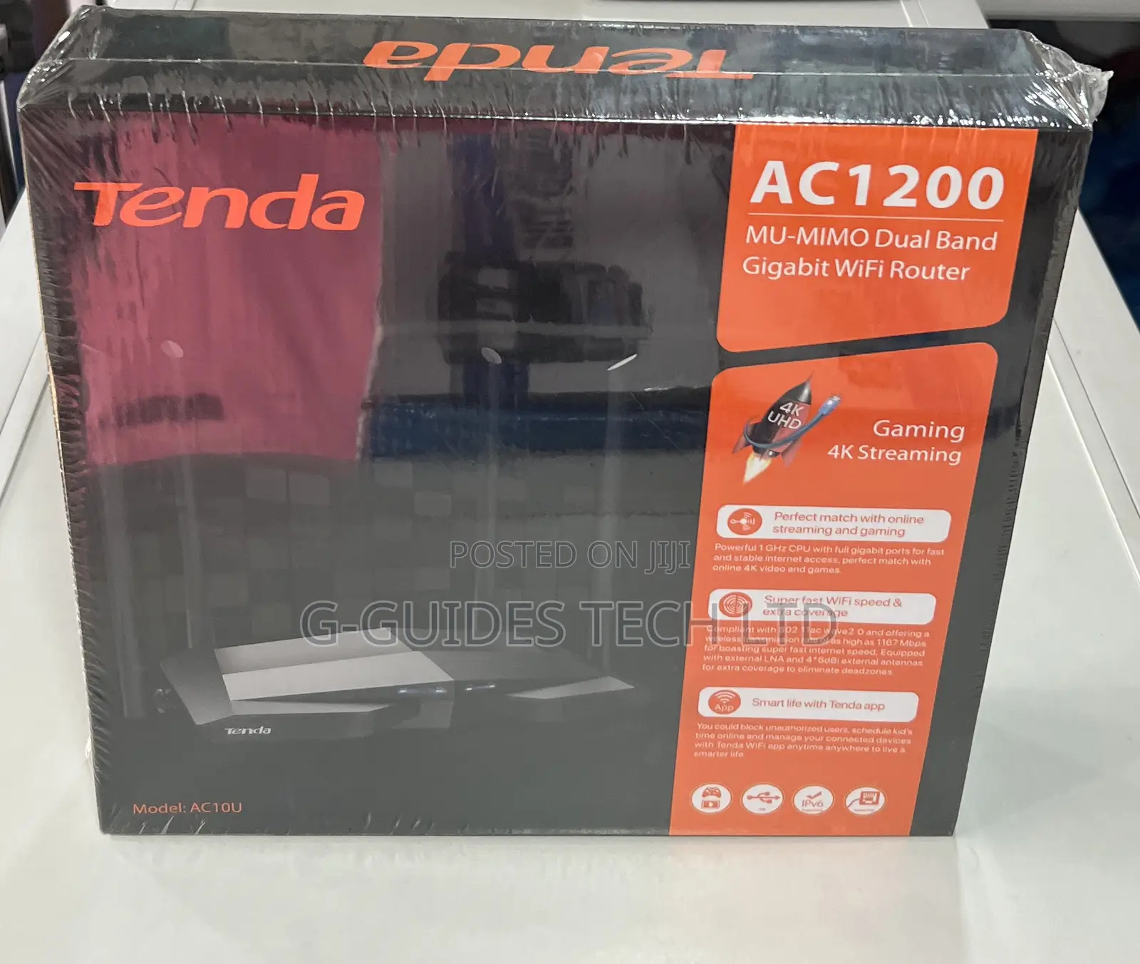 Tenda AC1200 MU-MIMO Dual Band Gigabit Wifi Router (AC10U)