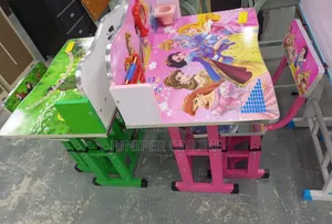 Kids Study Chair and Table Pintred