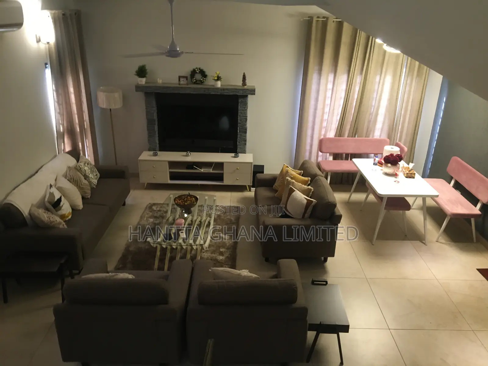 Furnished 4bdrm Townhouse / Terrace in Adenta, Barrier for rent
