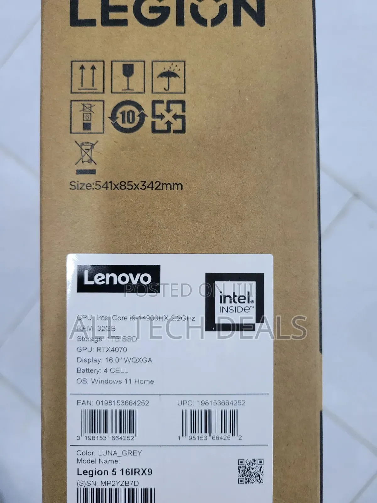 New Laptop Lenovo Legion 5i 32GB Intel Core I9 SSD 1T