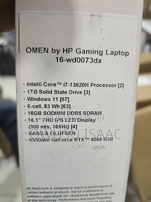 New Laptop HP Omen 16 16GB Intel Core I7 SSD 512GB