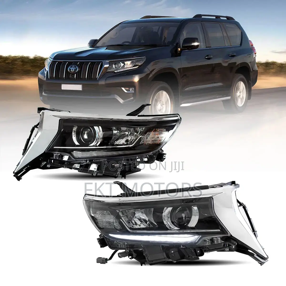 Toyota Land Cruiser Prado Headlight Pair 2017,2018,2019,2020