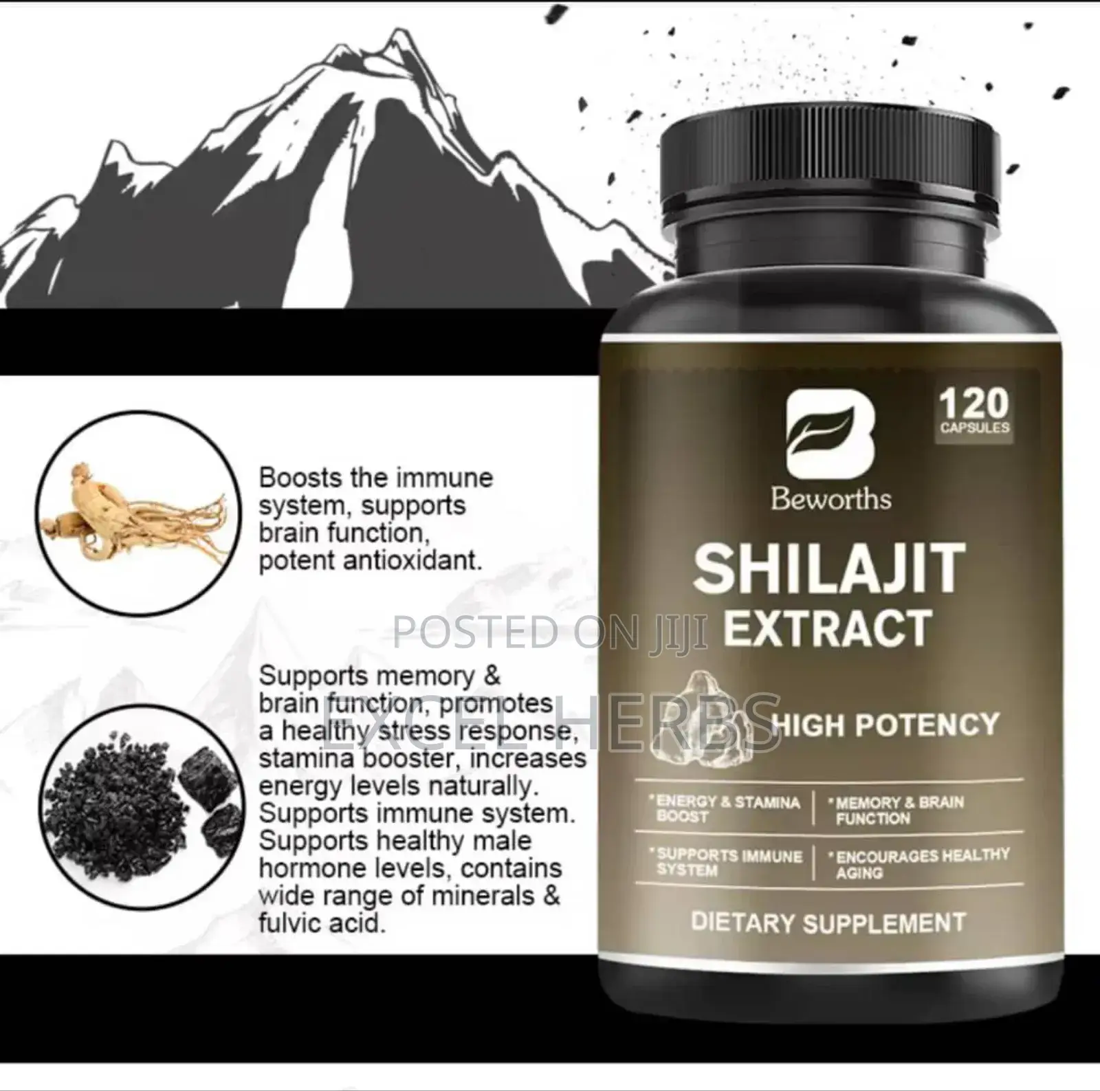 Beworths Pure Ginseng Shilajit Capsules High Nutritional