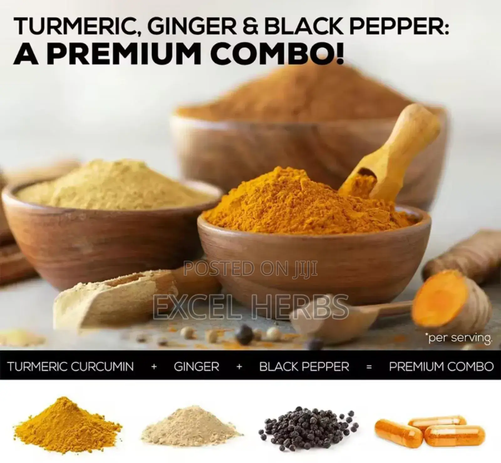 Curcumin With Bioperine and Ginger - Curcumin Complex