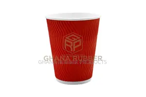 Ripple Paper Cups 12oz Red (No Lids) (500pcs)