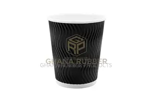 Ripple Paper Cups 8oz Black (No Lids) (500pcs)