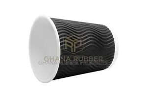 Ripple Paper Cups 8oz Black (No Lids) (500pcs)