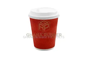 Ripple Paper Cups + Lids 12oz Red (1000pcs)