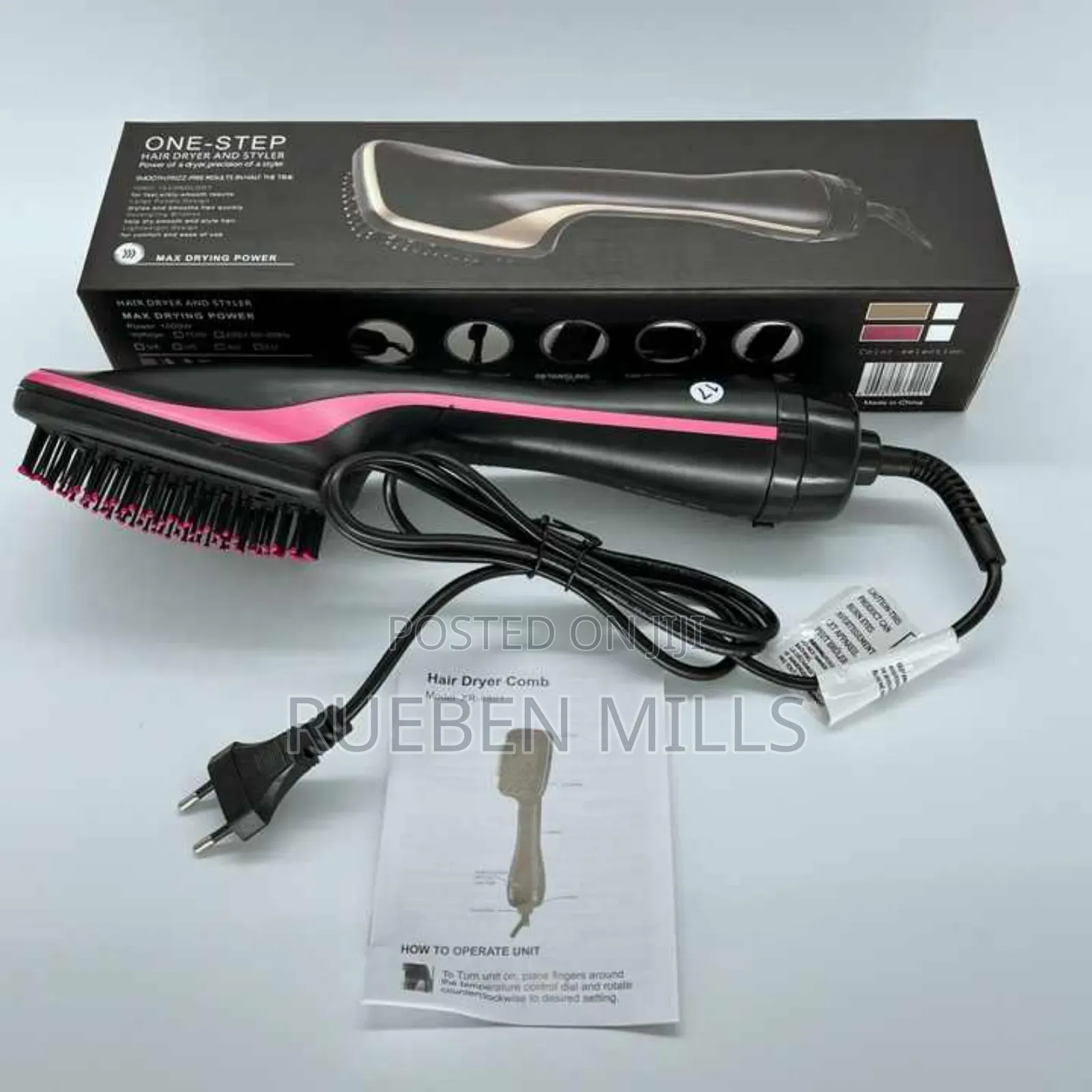 Hot Air Brush Hair Dryer 2 in 1 Dryer Straightener XR-8801