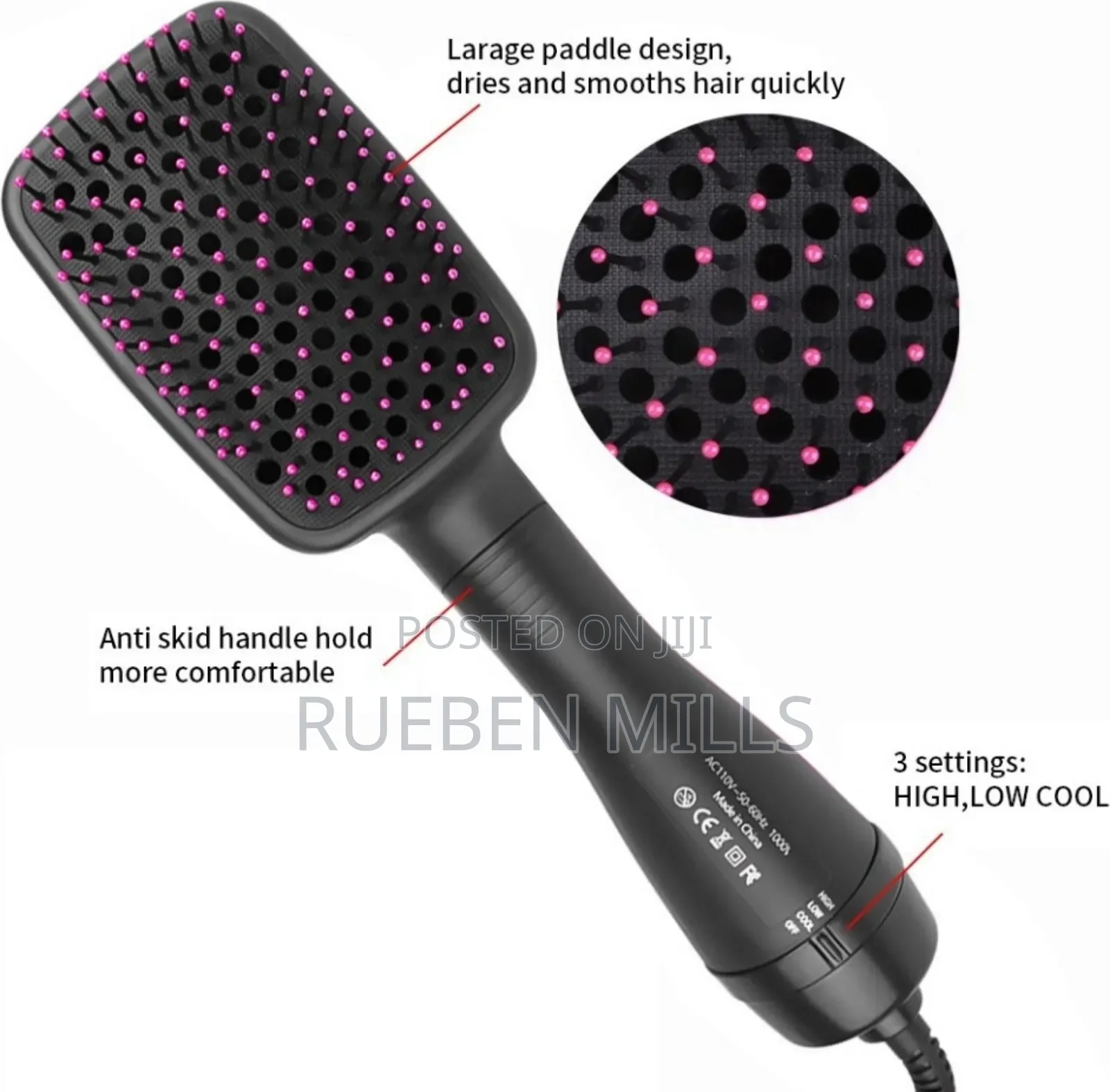 One Step Hair Dryer Brush and Styler Straightener XR-8801