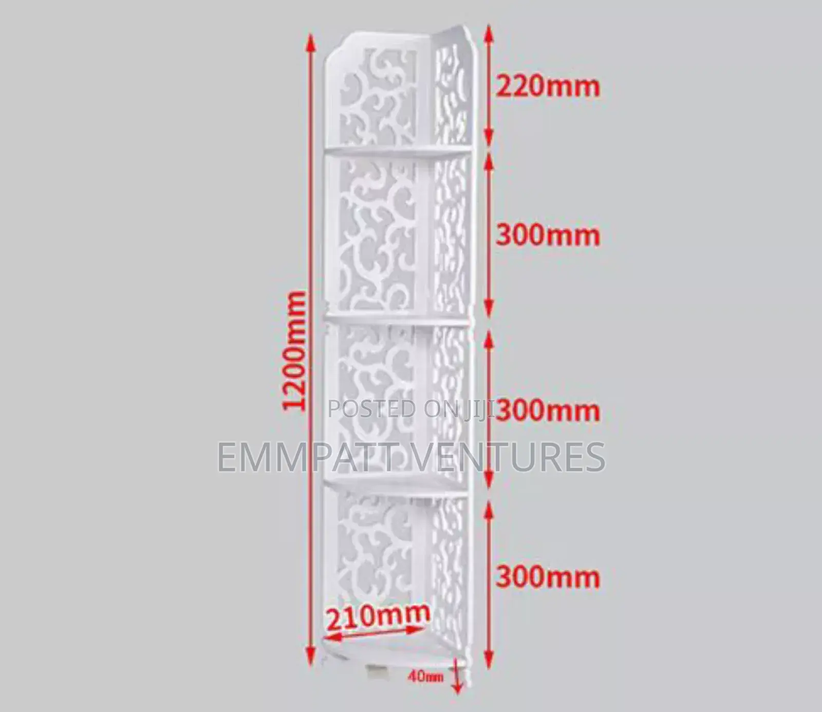 Corner Decorator Shelves 4 Step