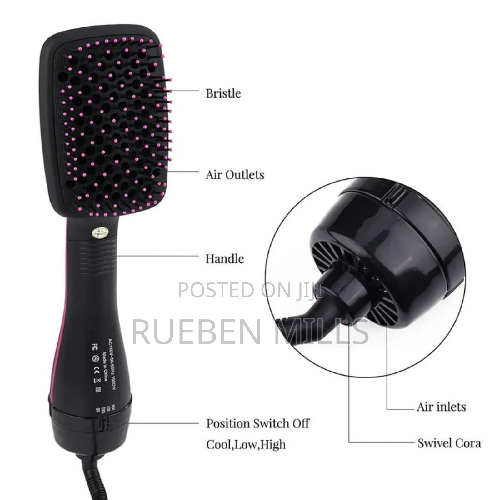 XR-8801 Styling Hair Dryer With Brush Straightener