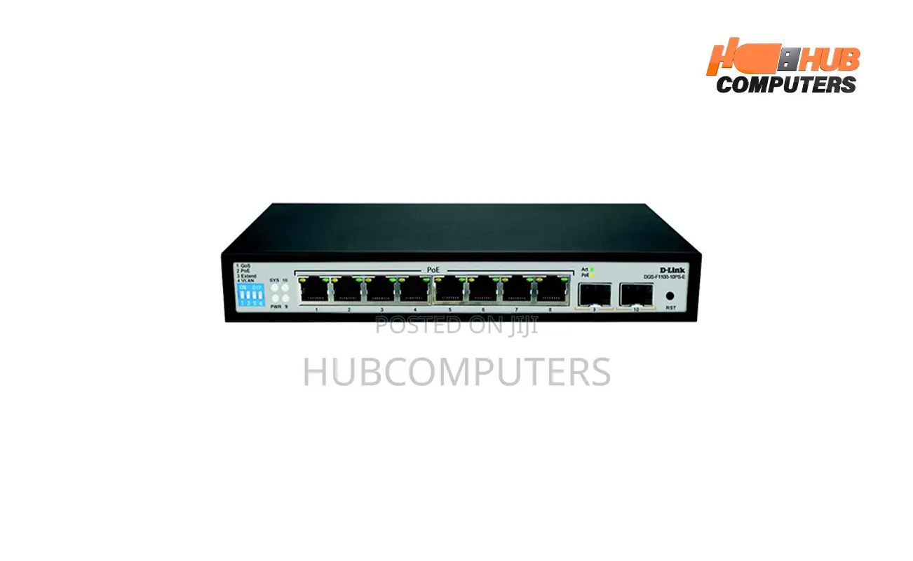D-Link DGS-F1100-10ps-E 8 Port Poe Gigabit Smart Managed