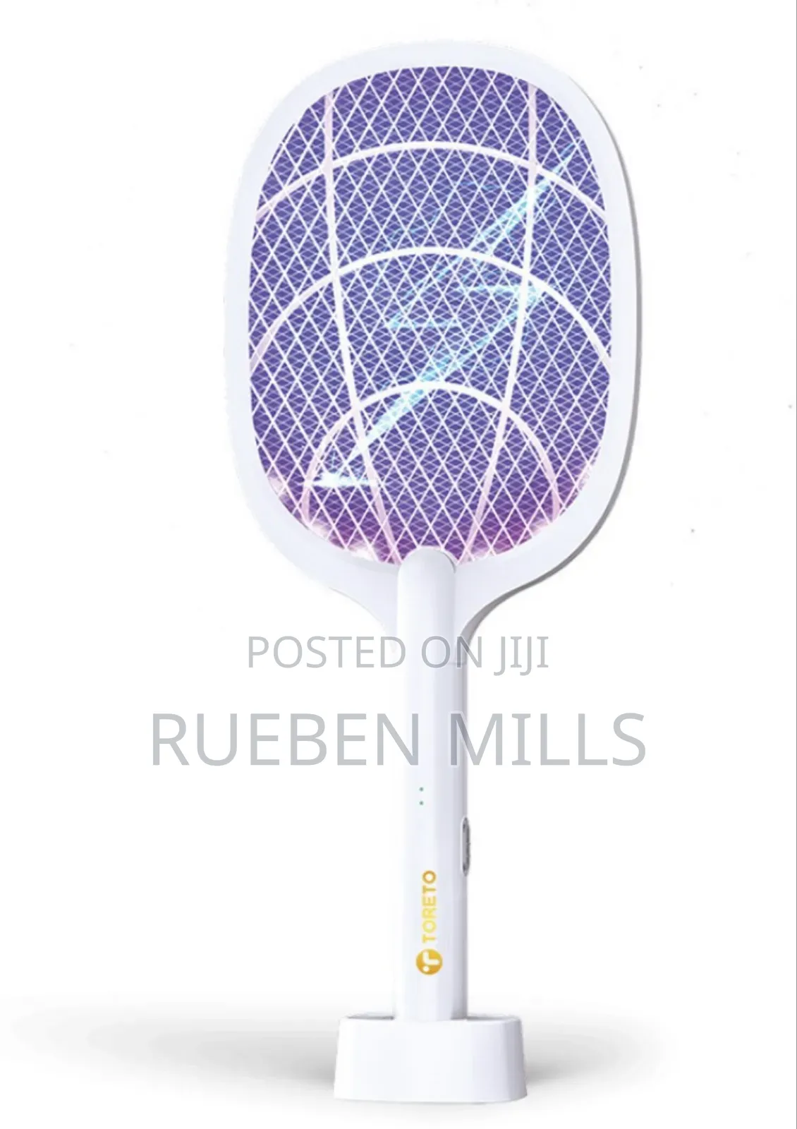 Handheld Chargeable Mosquito Killer Bat Swatter With Stand