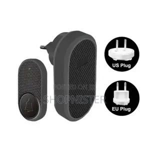 320meters Wireless Plug in Doorbell Black