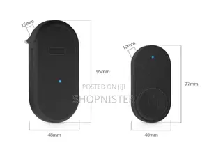 320meters Wireless Plug in Doorbell Black
