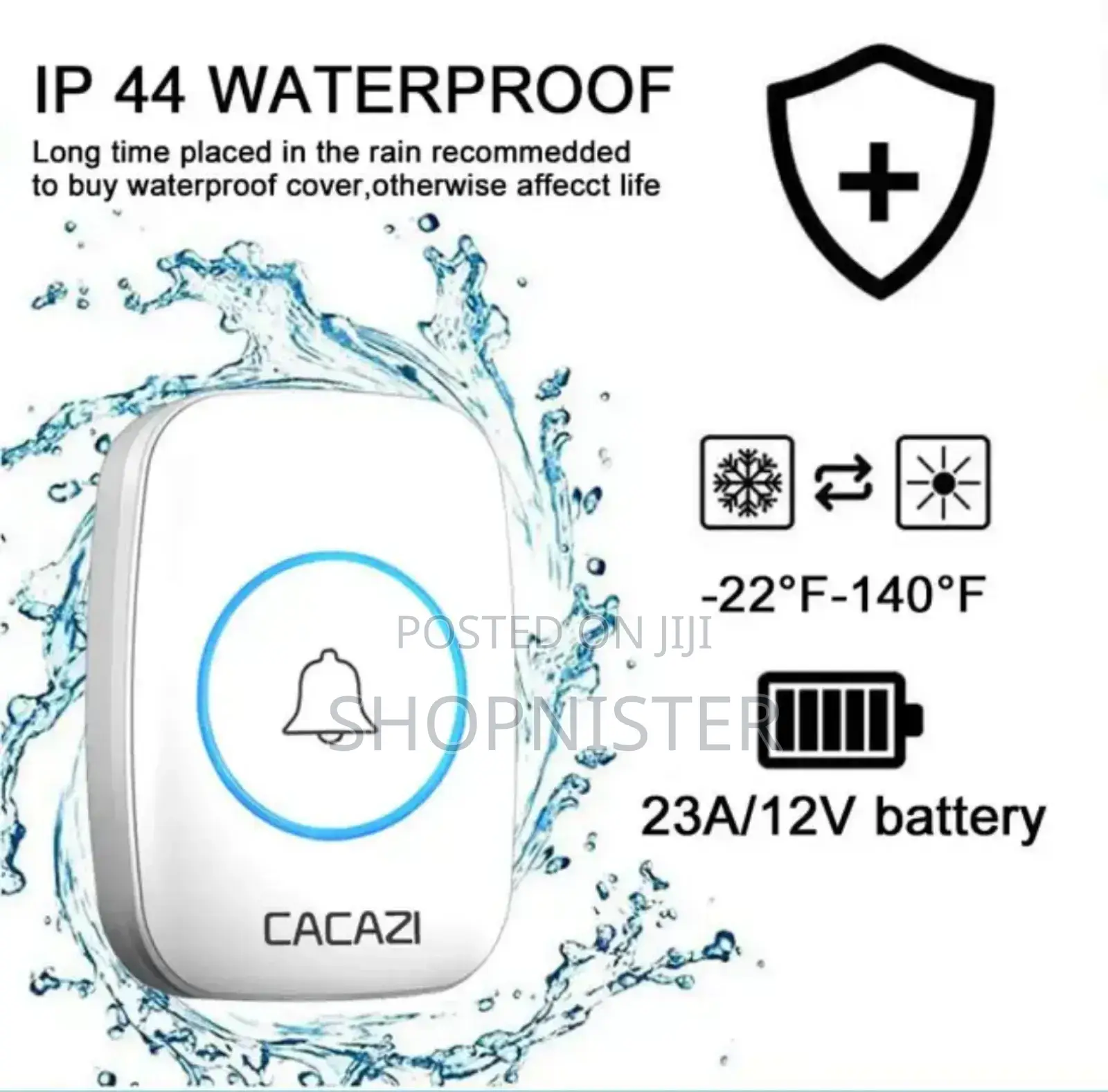 300m Remote Led Flashing Light Bell Home Wireless Doorbel