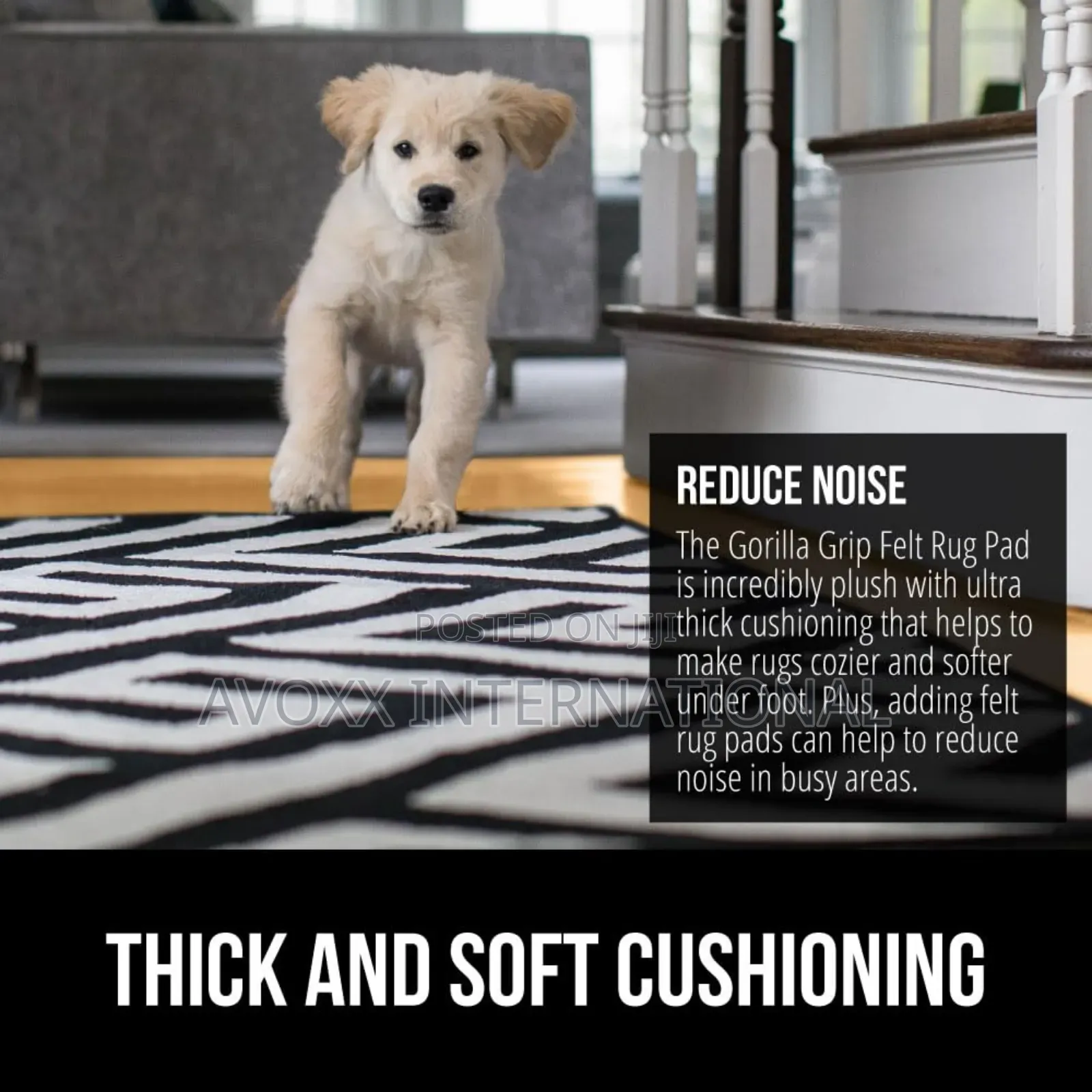 Gorilla Grip Felt Stay in Place Slip Resistant Rug Pad 5"X7"