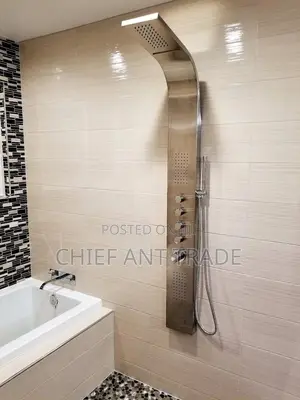 Bow Shower. Curved Silver Shower