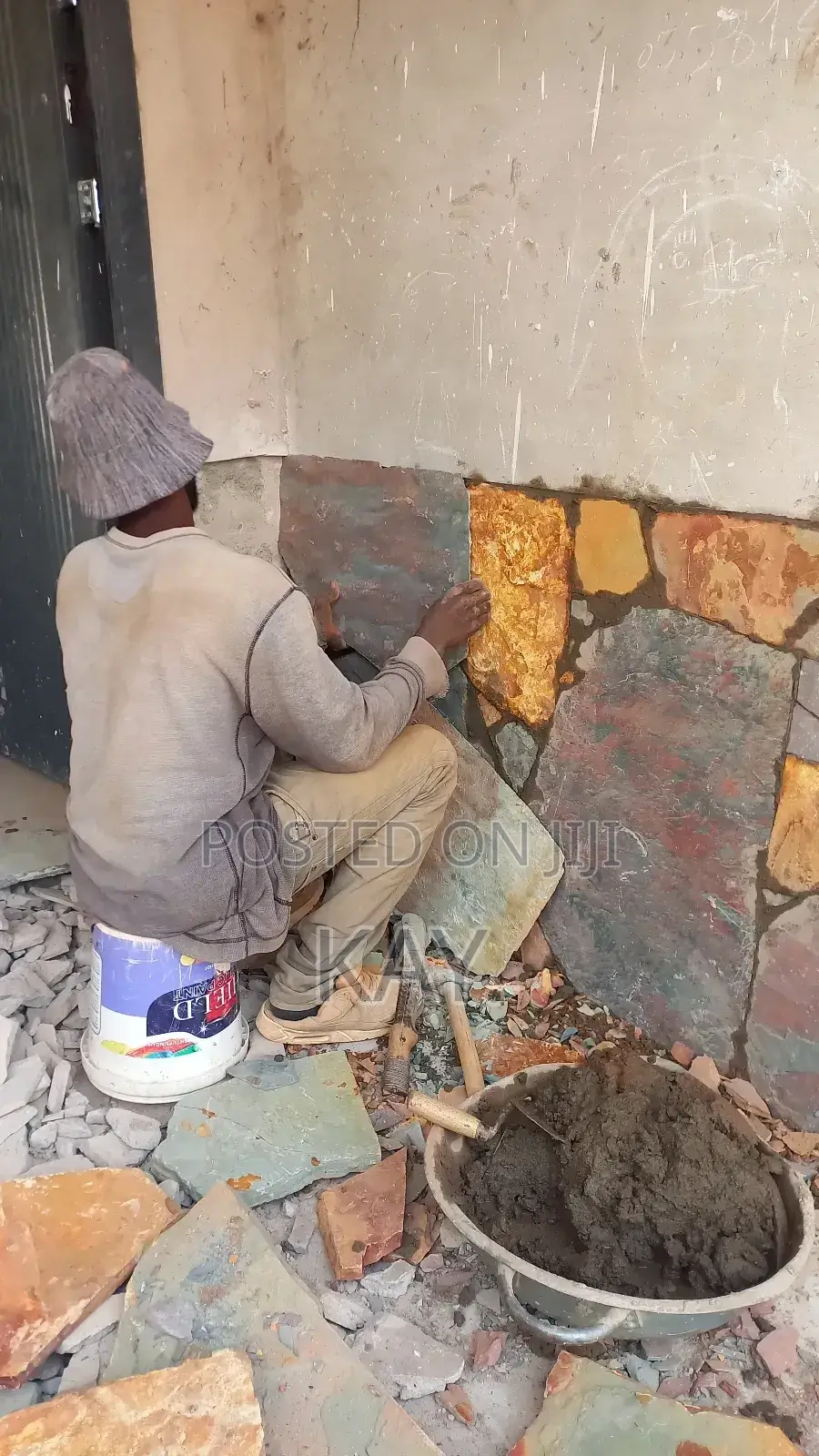 Marble Flat Stone Installation | Wall Cladding Finishing