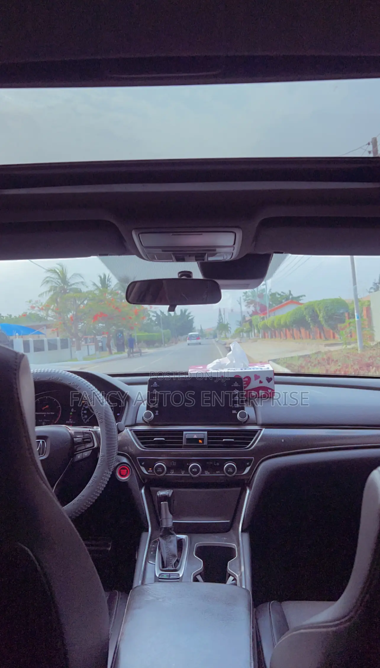 For Rent, Blue 2018 Honda Accord Sport.
