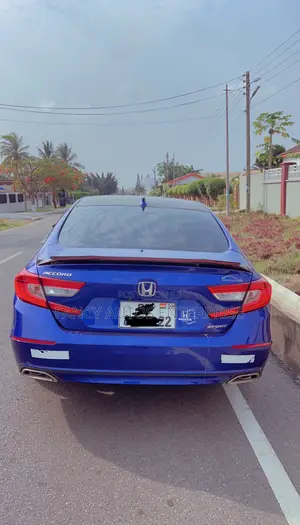 For Rent, Blue 2018 Honda Accord Sport.