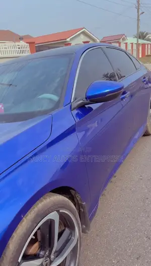 For Rent, Blue 2018 Honda Accord Sport.