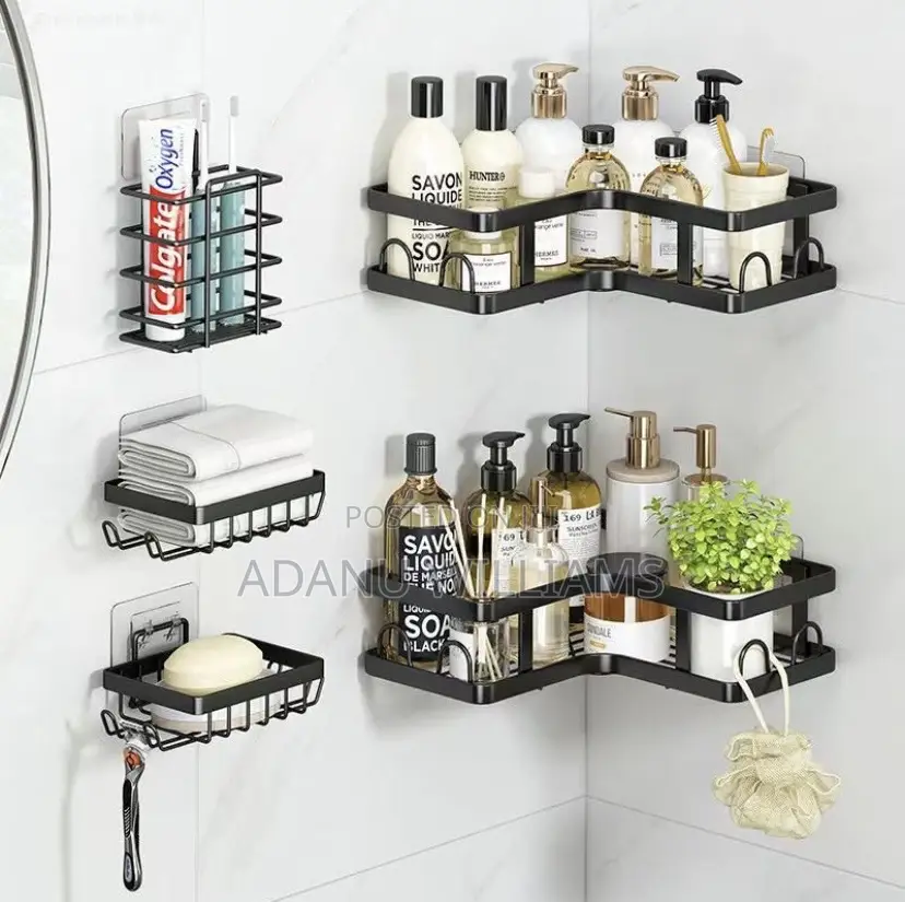 5 Pack Set Shower Caddy Adhesive Shower Organizer