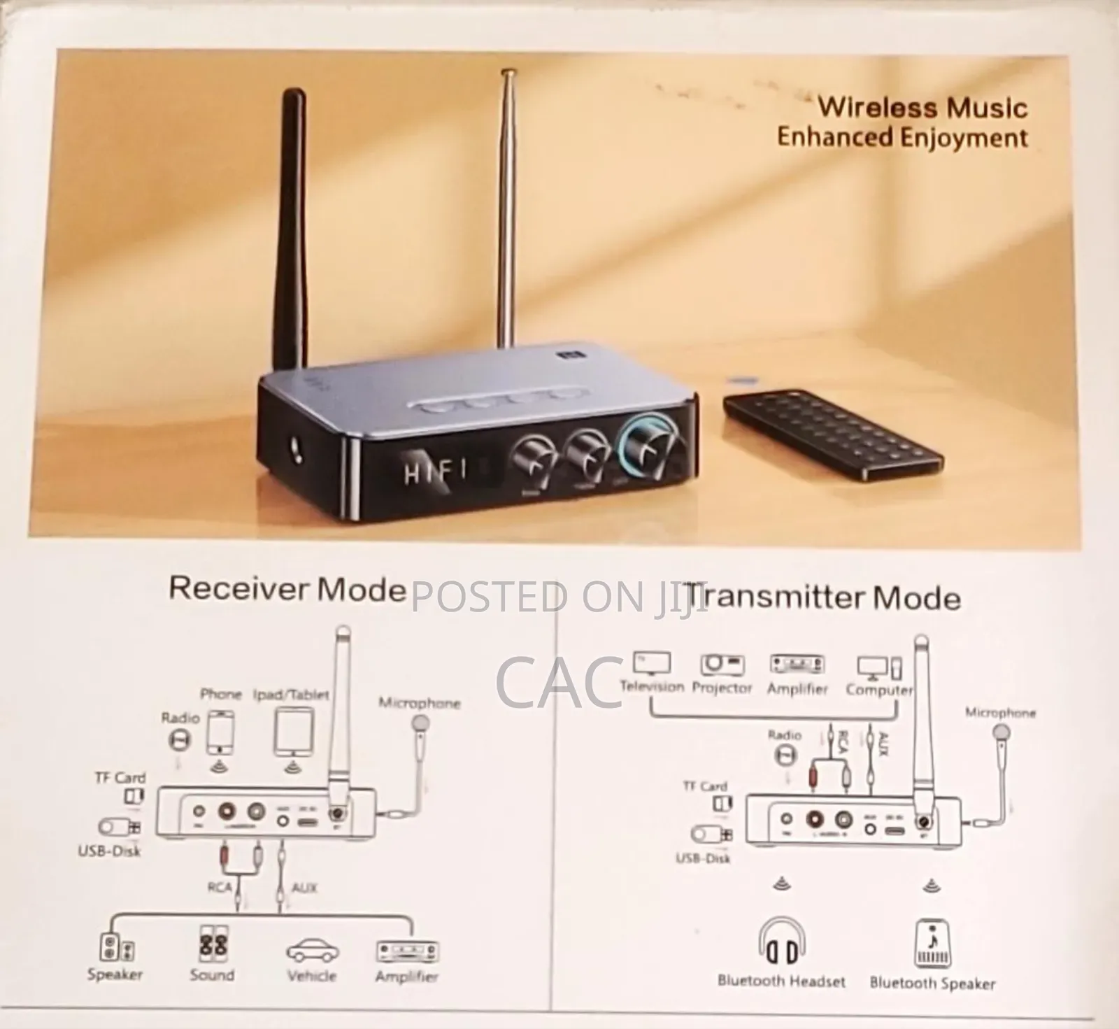 Rechargeable Bluetooth Usb TF Card Mic Audio Adapter