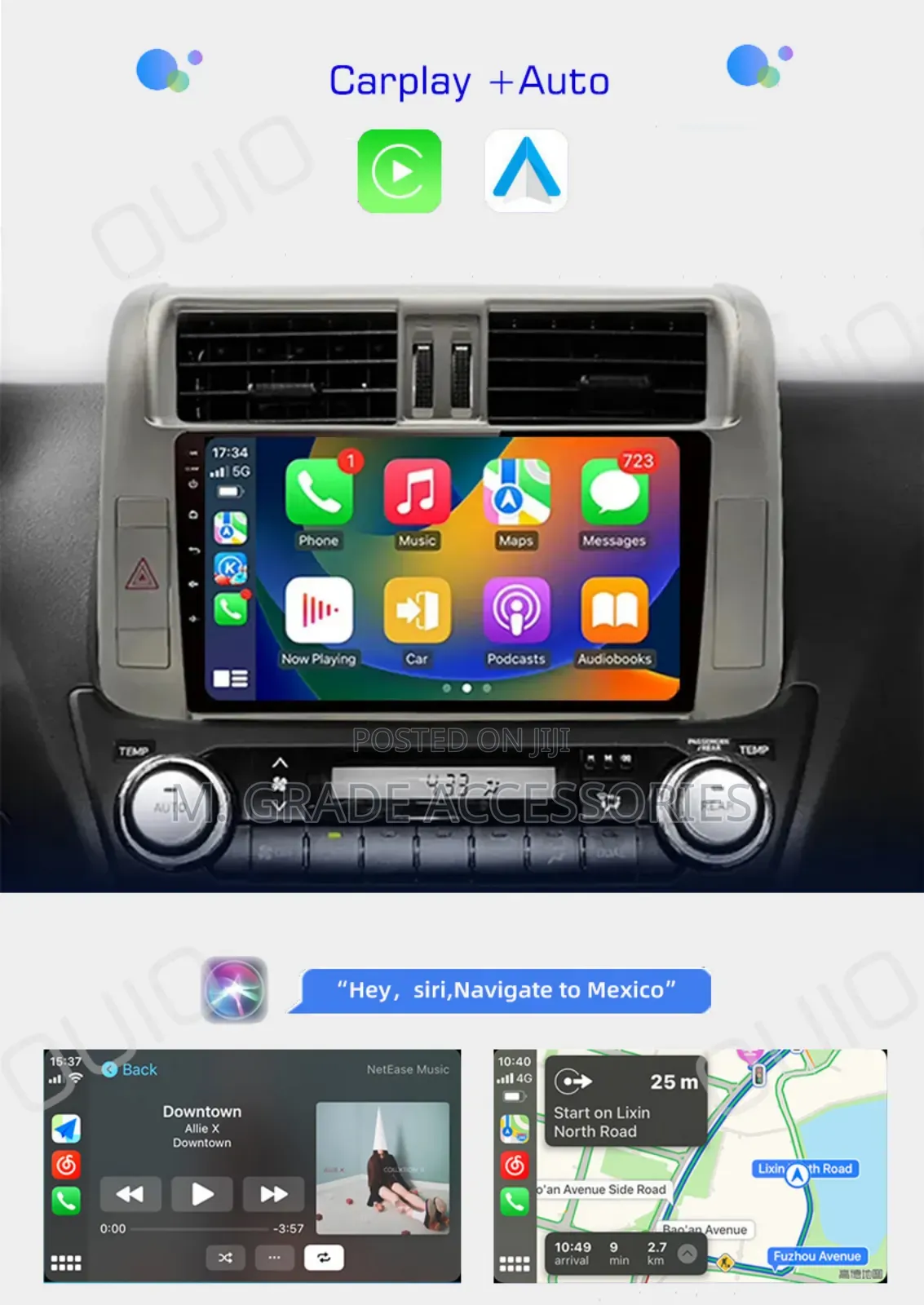 2010+ Prado Android Radio Apple Carplay